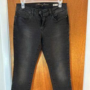 Mavi Alexa Petite Mid-Rise Jeans - Dark Gray Size 27 Petite